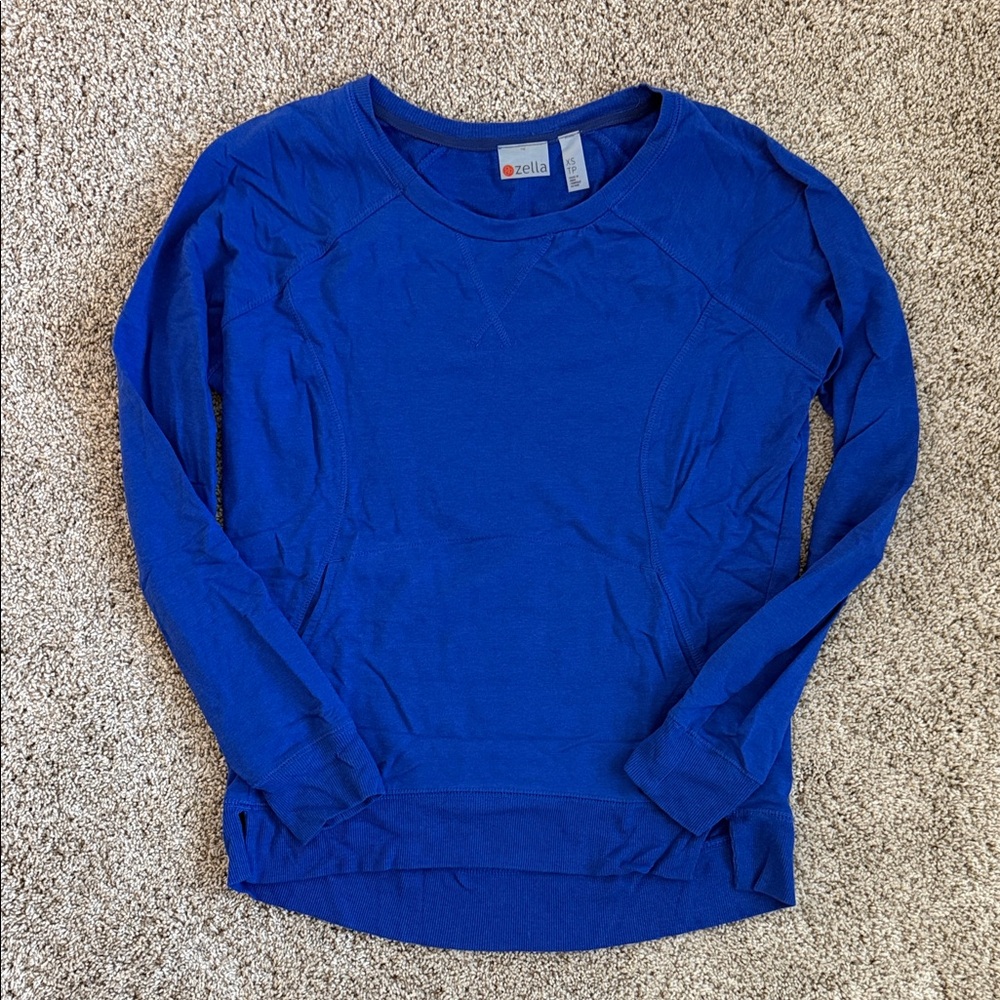Zella Blue Crew Neck Top
